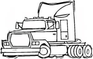 Disegno di mezzo da lavoro da stampare e colorare