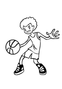 Disegno di basket da stampare e colorare 31