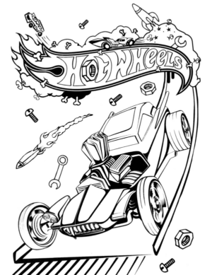 Disegno di Hot wheels da stampare e colorare 5