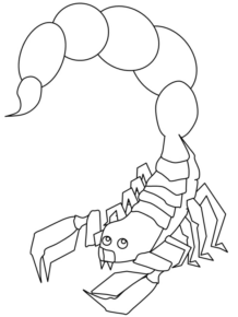 Disegno di scorpione da stampare e colorare 1