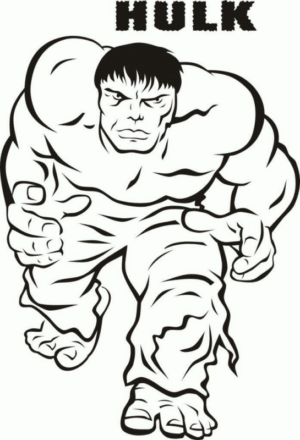 Disegno di Hulk da stampare e colorare 129