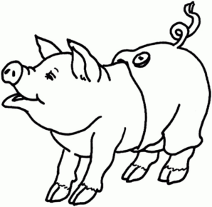 Disegno di maiale da stampare e colorare 29