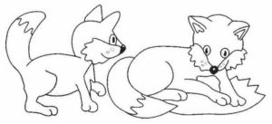 Disegno di volpe da stampare e colorare 124