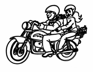 Disegno di moto da stampare e colorare 12