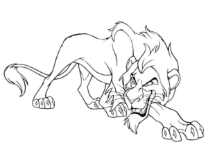 Disegno di Re Leone da stampare e colorare 177