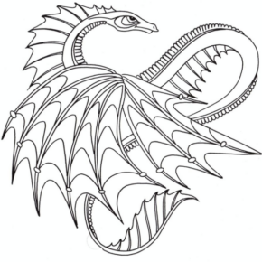 Disegno di dragone da stampare e colorare 187