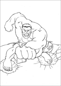 Disegno di Hulk da stampare e colorare 30