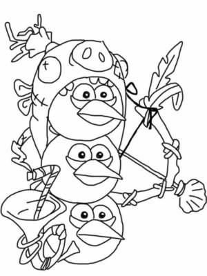 Disegno di Angry birds da stampare e colorare 102