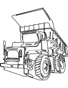 Disegno di mezzo da lavoro da stampare e colorare 19