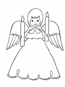 Disegno di angelo da stampare e colorare 71