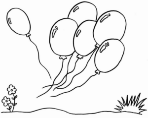 Disegno di palloncino da stampare e colorare 48