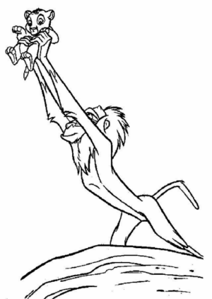 Disegno di Re Leone da stampare e colorare 254