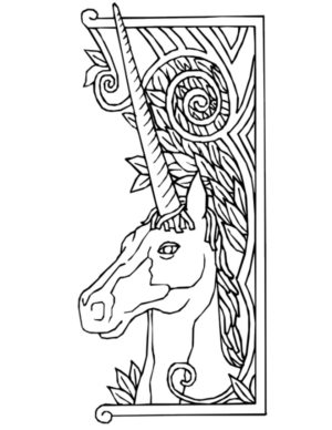 Disegno di unicorno da stampare e colorare