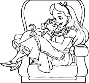 Disegno di Alice nel paese delle meraviglie da stampare e colorare 42