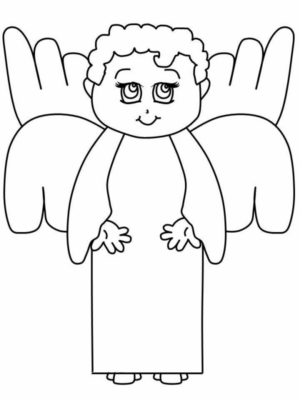 Disegno di angelo da stampare e colorare 67