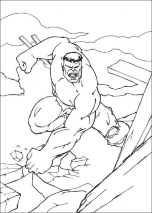 Disegno di Hulk da stampare e colorare 20