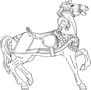 Disegno di cavallo da stampare e colorare 13