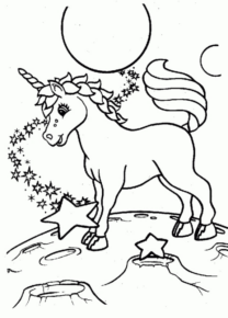 Disegno di unicorno da stampare e colorare 162