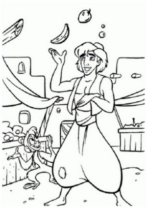Disegno di Aladdin da stampare e colorare 103