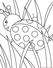 Disegno di coccinella da stampare e colorare 39