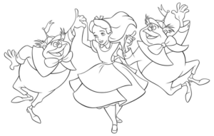 Disegno di Alice nel paese delle meraviglie da stampare e colorare 36