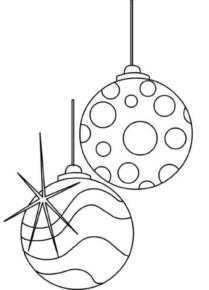 Disegno di palla di Natale da stampare e colorare 23