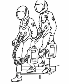 Disegno di astronauta da stampare e colorare 23