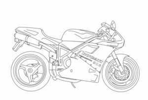 Disegno di moto da stampare e colorare 53