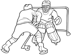 Disegno di hockey da stampare e colorare 24