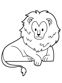 Disegno di leone da stampare e colorare 31