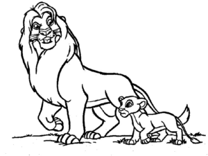 Disegno di Re Leone da stampare e colorare 60