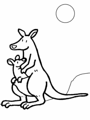 Disegno di canguro da stampare e colorare 35