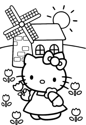 Disegno di Hello Kitty da stampare e colorare 143