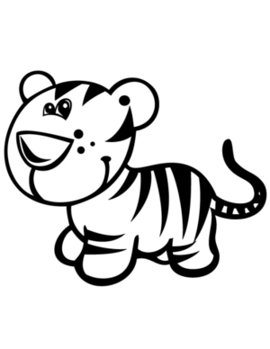 Disegno di tigre da stampare e colorare 4
