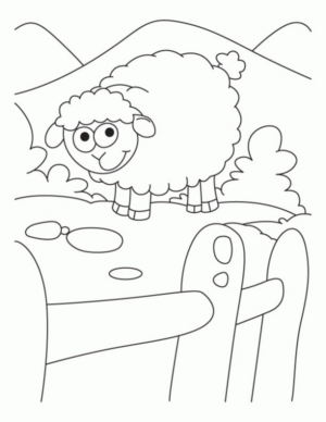 Disegno di pecora da stampare e colorare 68