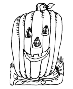 Disegno di zucca di Halloween da stampare e colorare 98