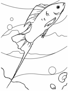 Disegno di pesce da stampare e colorare 265