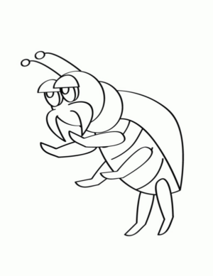 Disegno di coleottero da stampare e colorare 3