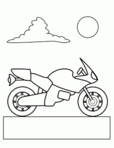 Disegno di moto da stampare e colorare 8