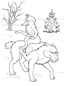 Disegno di volpe da stampare e colorare 40