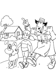 Disegno di Ispettore Gadget da stampare e colorare 7 Disegno di Ispettore Gadget da stampare e colorare 7