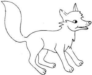 Disegno di volpe da stampare e colorare 8