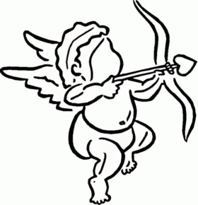 Disegno di Cupido da stampare e colorare 5