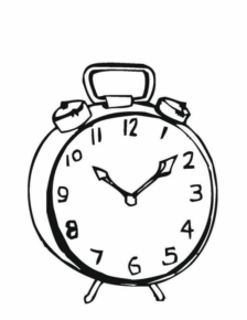 Disegno di orologio da stampare e colorare 9