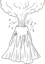 Disegni di Vulcani da colorare
