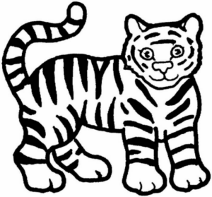 Disegno di tigre da stampare e colorare 11