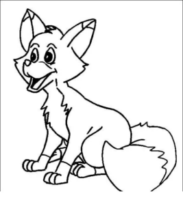 Disegno di volpe da stampare e colorare 41