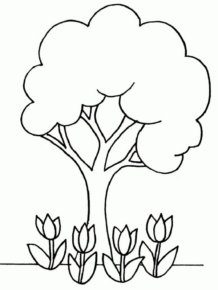 Disegno di albero da stampare e colorare 7