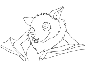 Disegno di pipistrello da stampare e colorare 6