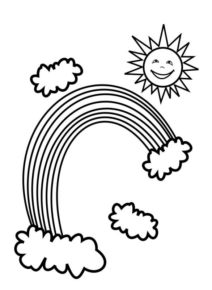 Disegno di arcobaleno da stampare e colorare 4